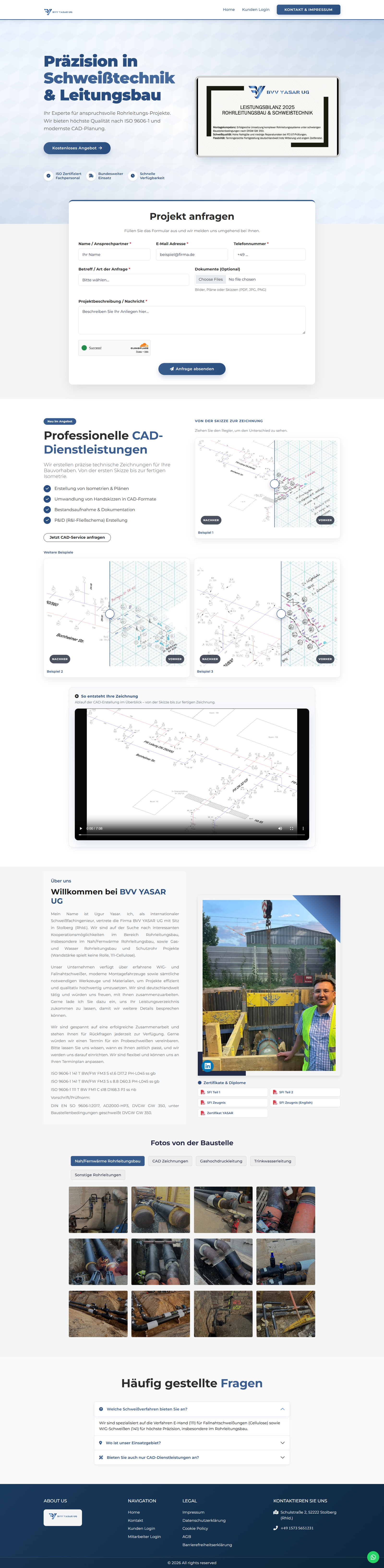 Construction and Engineering company website