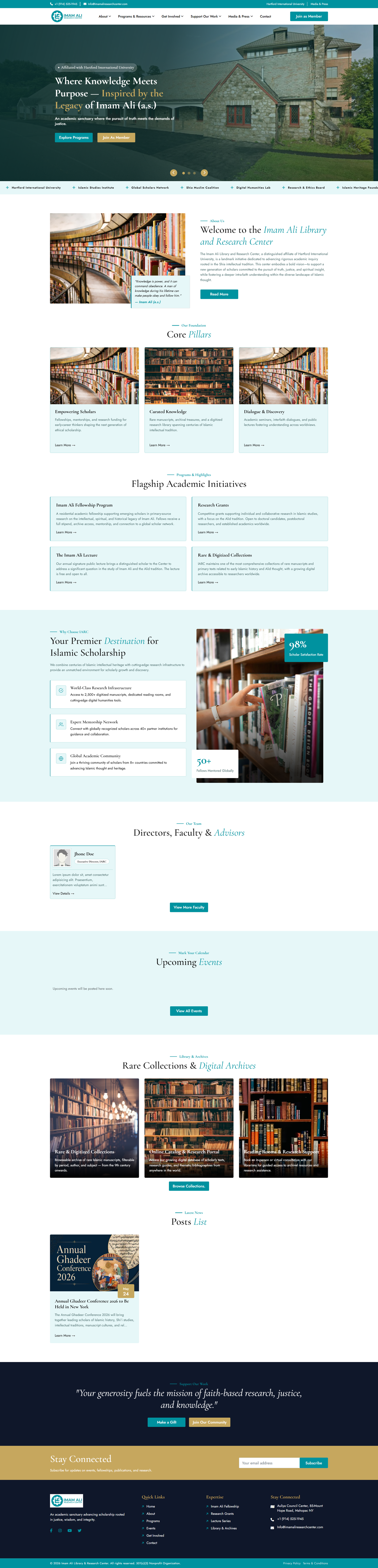Community organisation website