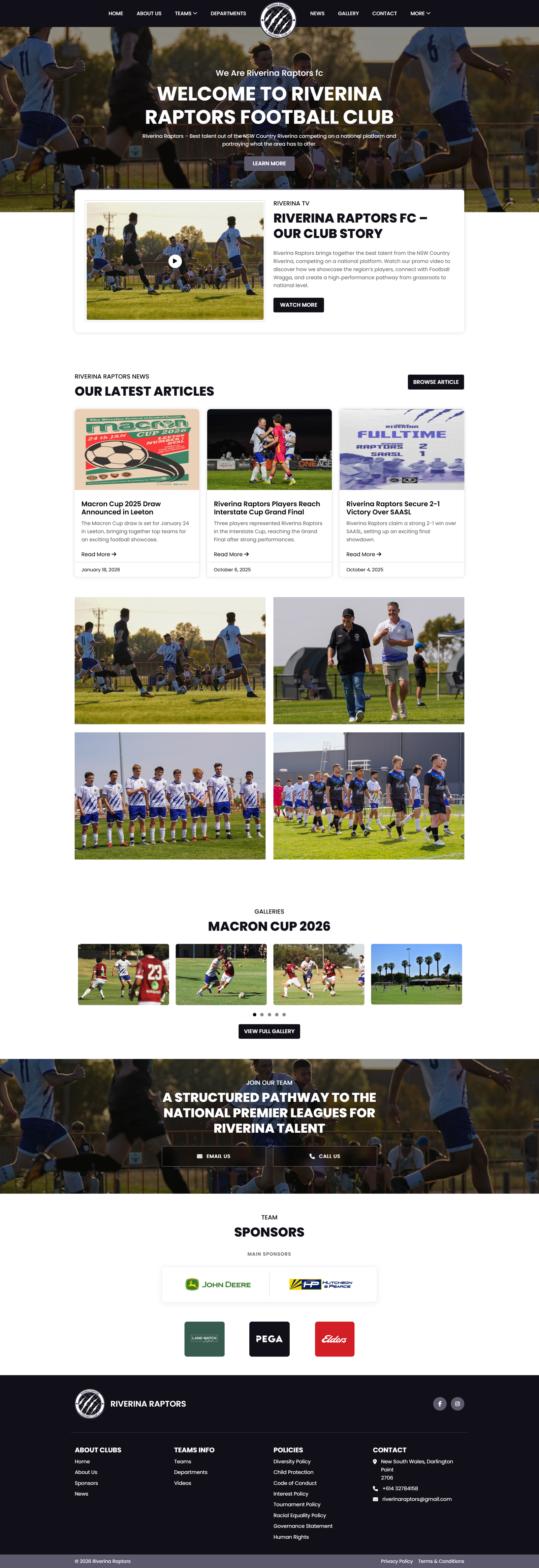 Sports Club website